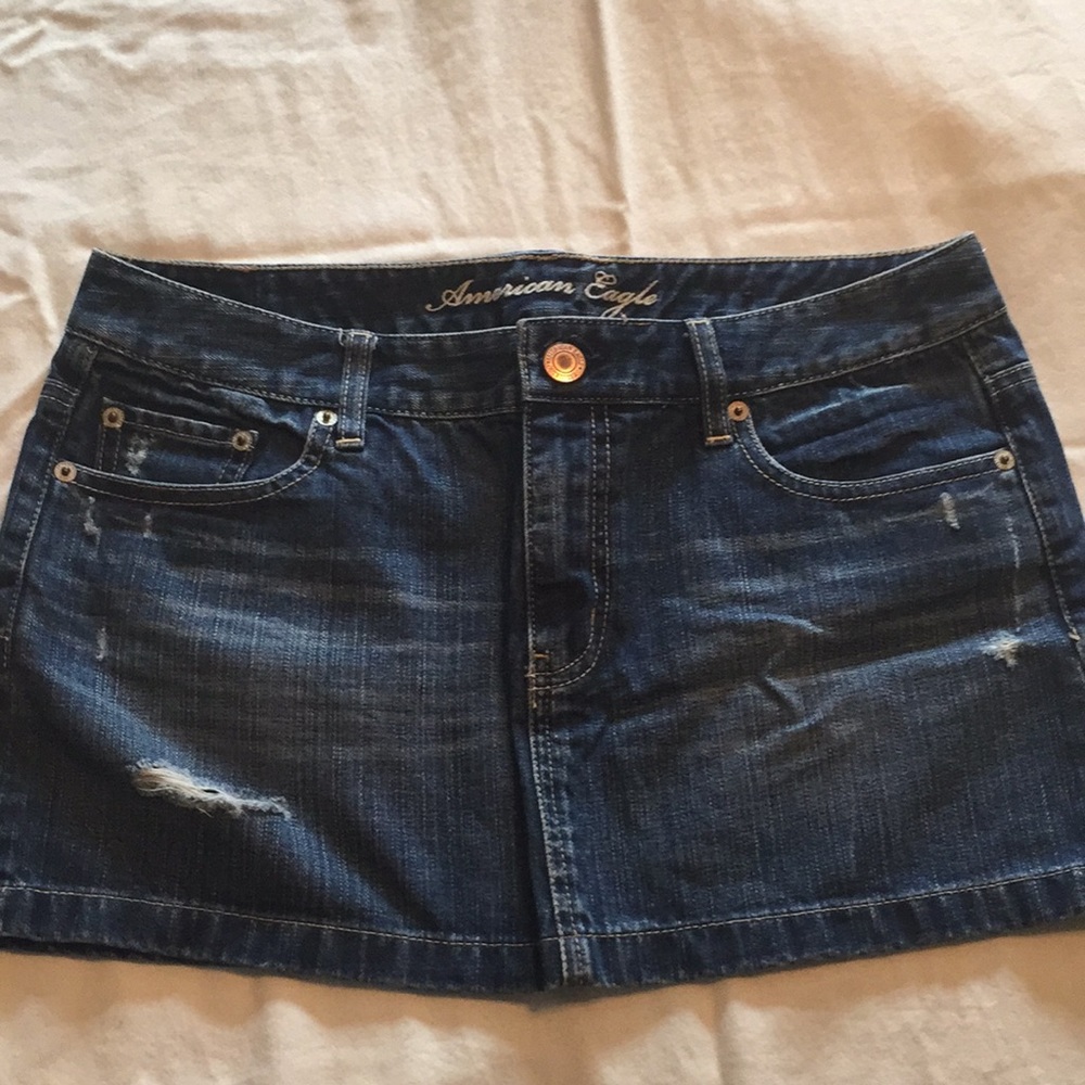 American Eagle denim mini skirt
